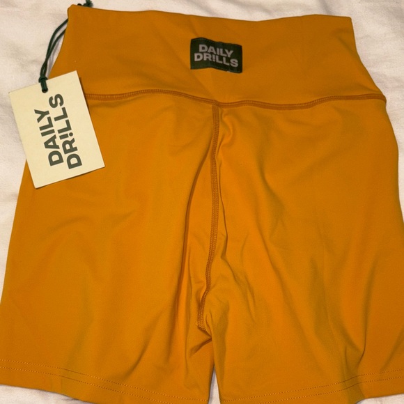 Daily Drills Women's Mustard Yellow Bike Shorts - Picture 4 of 4